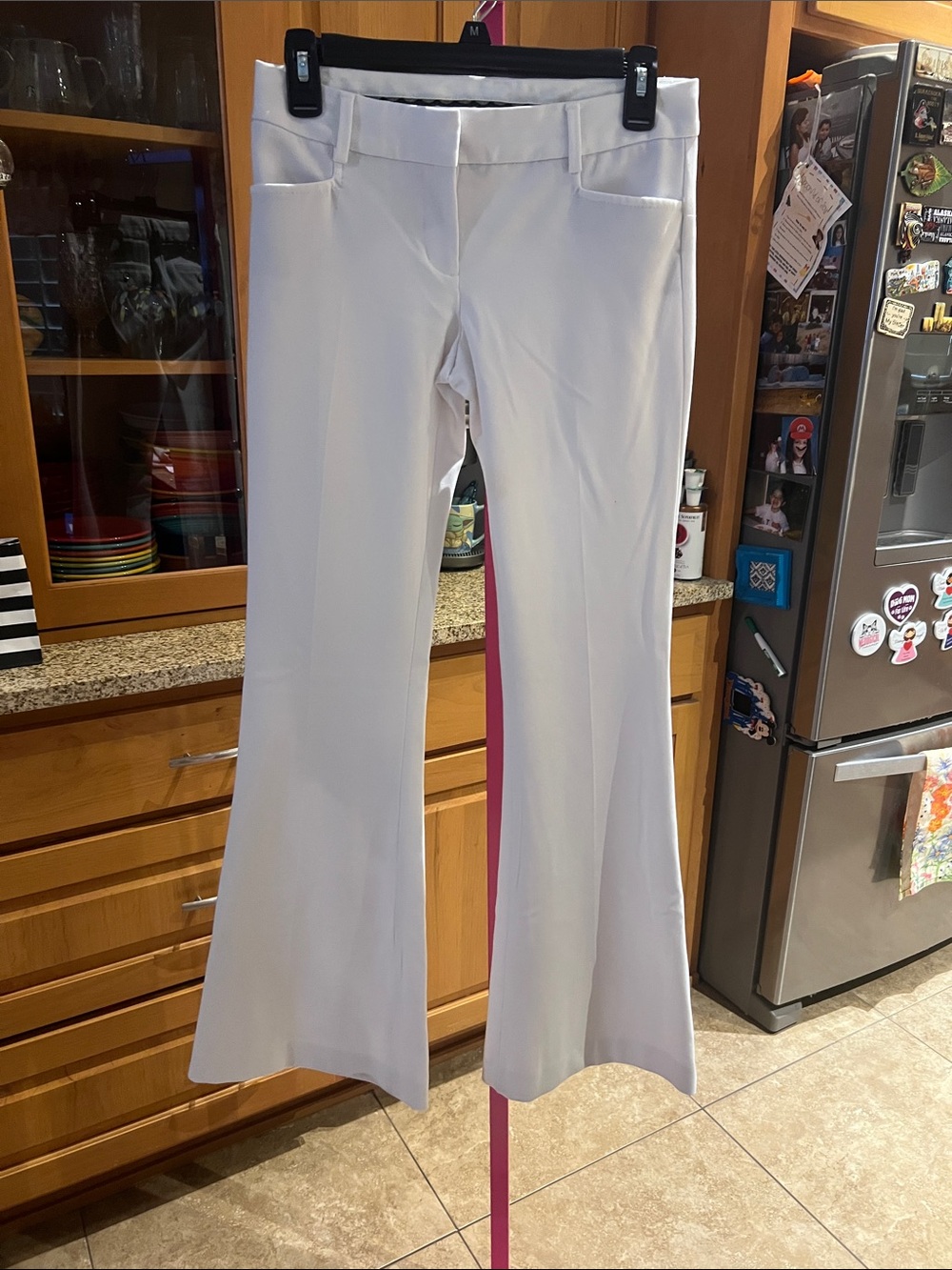 Express White Flare Ponte Pants